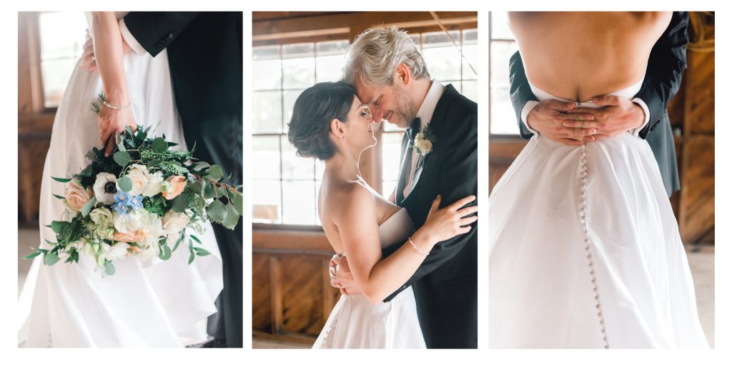 bride and groom portraits for romantic spring wedding at glynwood, cold spring, hudson valley