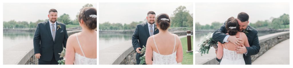 first look for hudson valley wedding