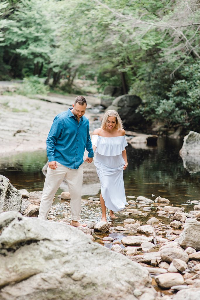 sweet stroll during hudson valley engagement