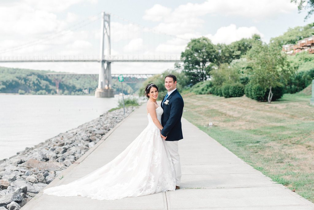 bride and groom during hudson valley wedding