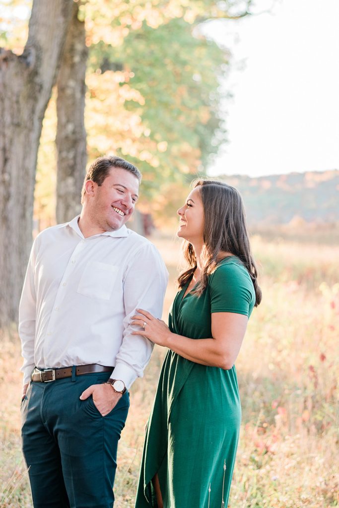 candid shot of couple for catskill engagement