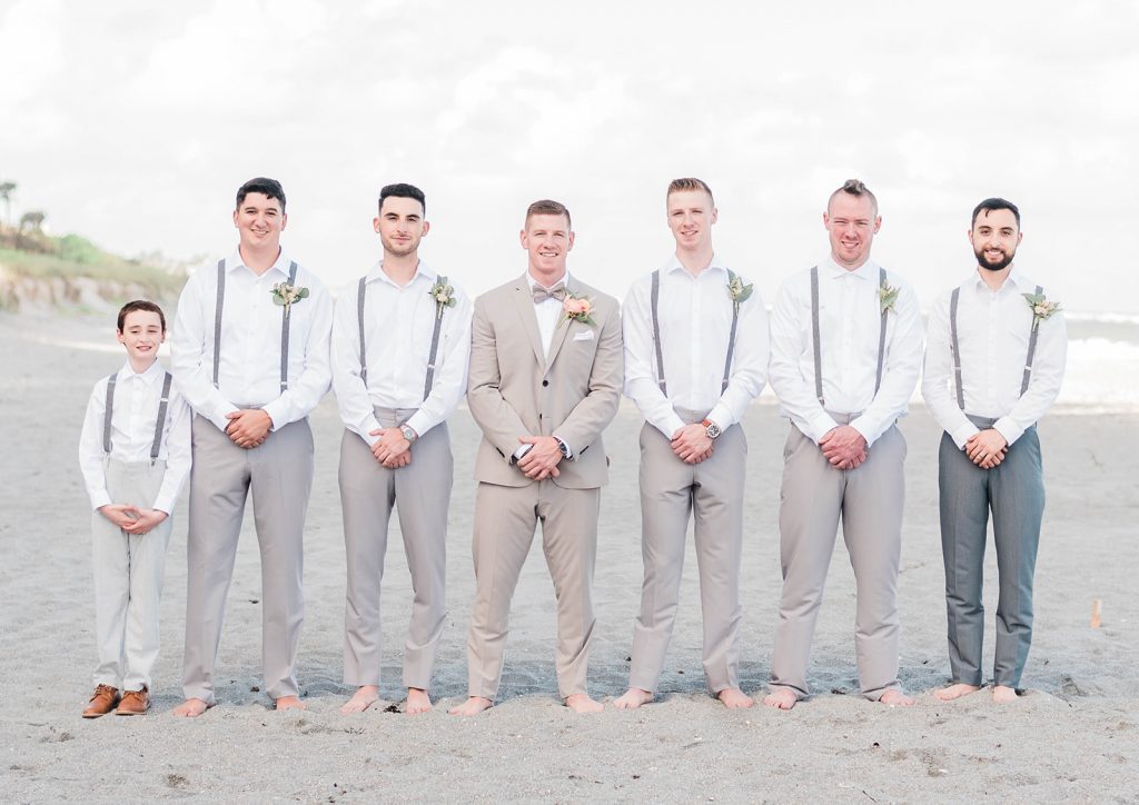 groom and groomsmen during formal portraits