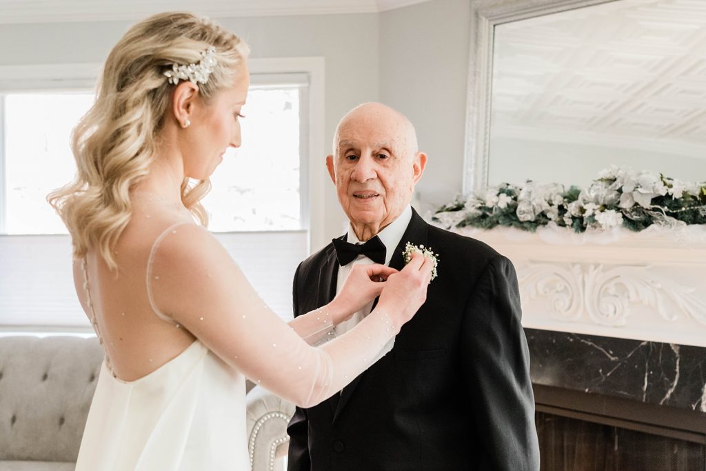 bride and her grandfather