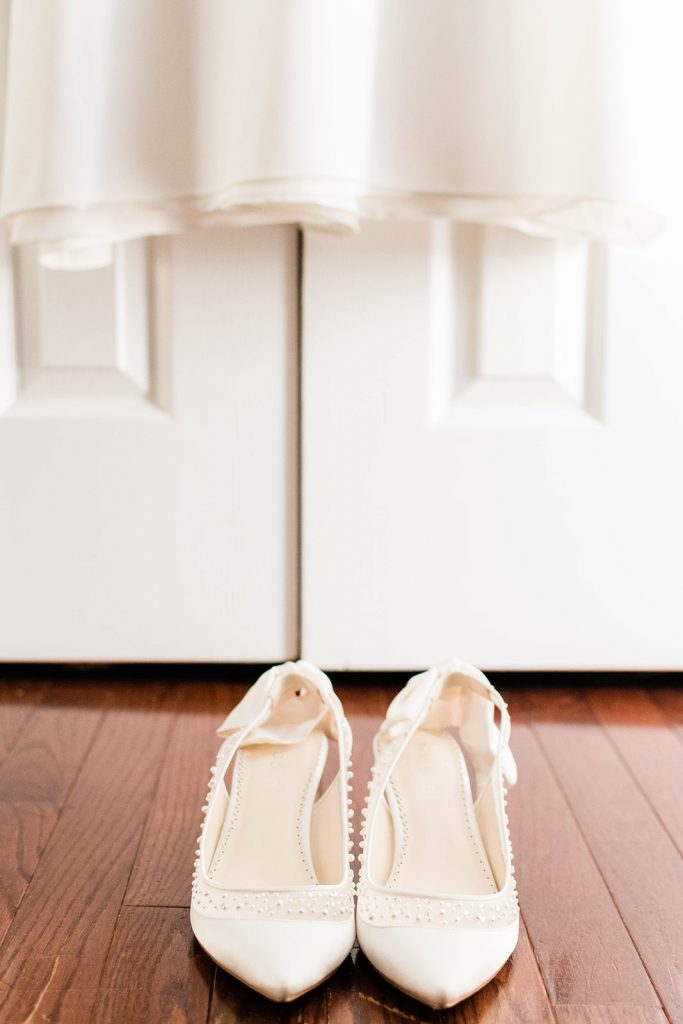 wedding day shoes for intimate wedding