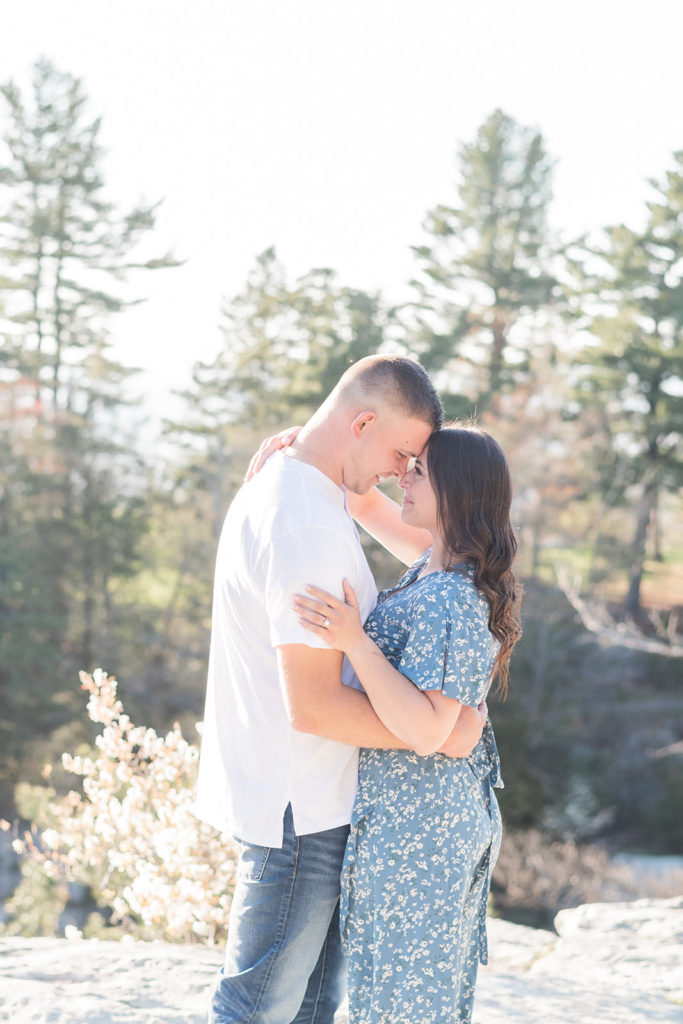 couple share moment in catskills